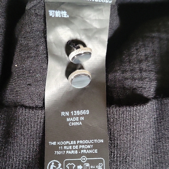 The Kooples Black Knit Polo Sweater - Picture 13 of 14